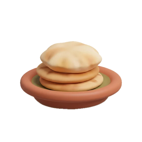 Clay illustration of bread
